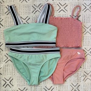 Abercrombie kids swim 2 bikini sets